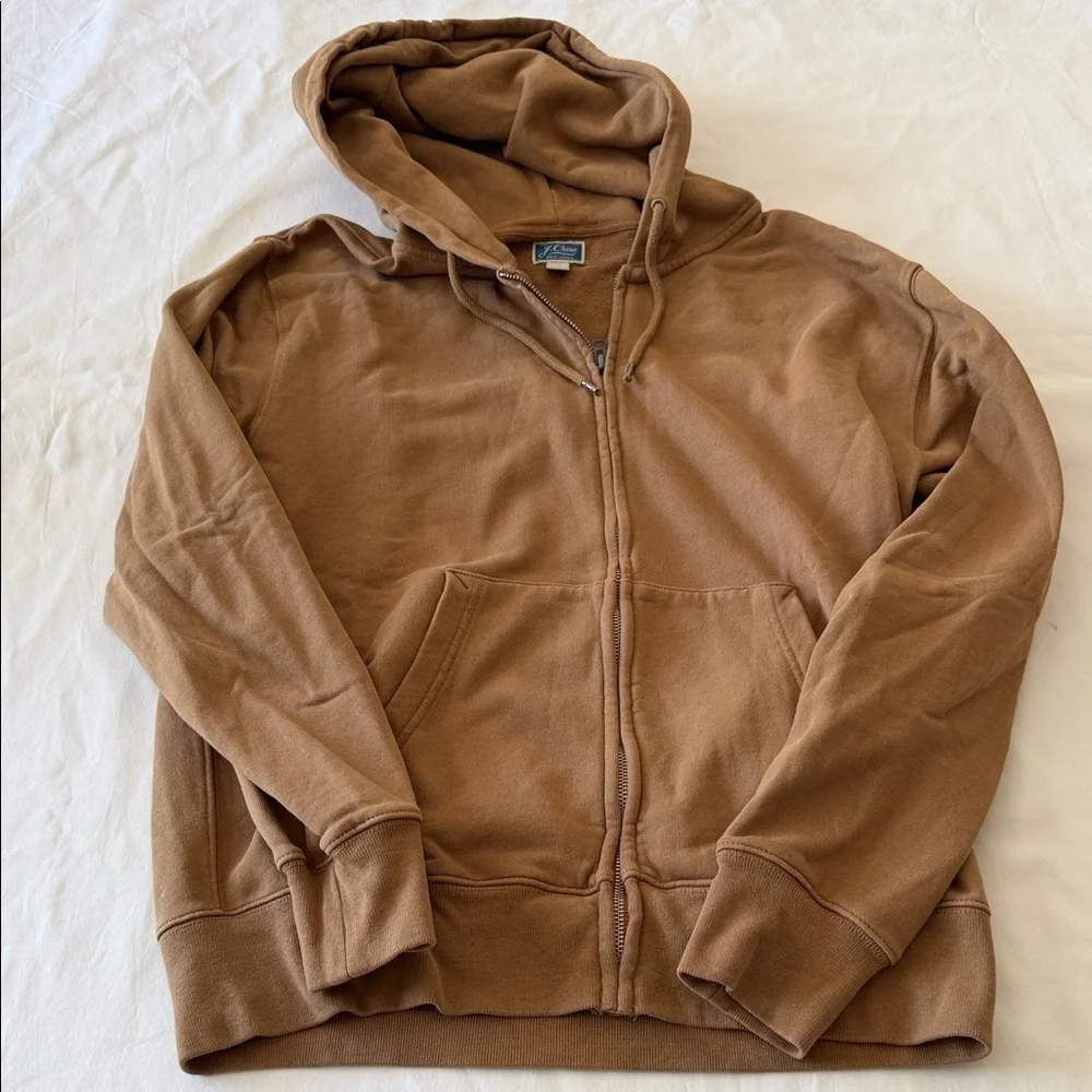 J. Crew Men's Brown Zip-Up Hoodie